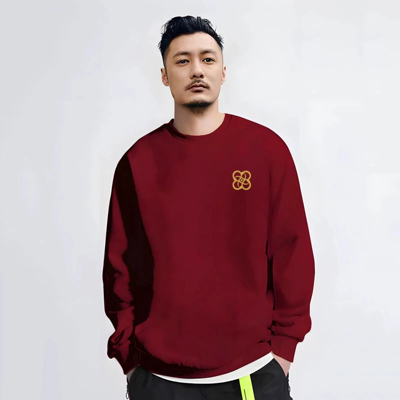 仓石一树2025本命年红色卫衣男款秋冬季加绒休闲圆领长袖情侣衣服