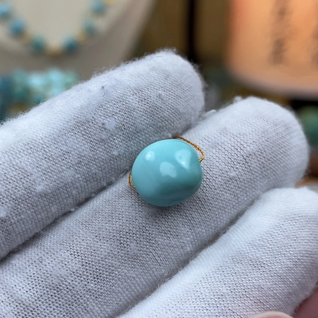 绿松石未镶嵌糖豆编号38