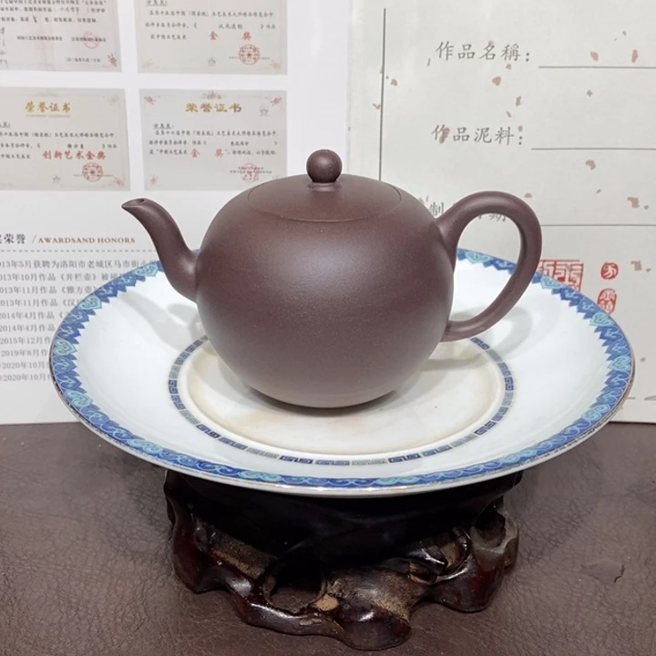 紫砂茶壶天青封釉130容量