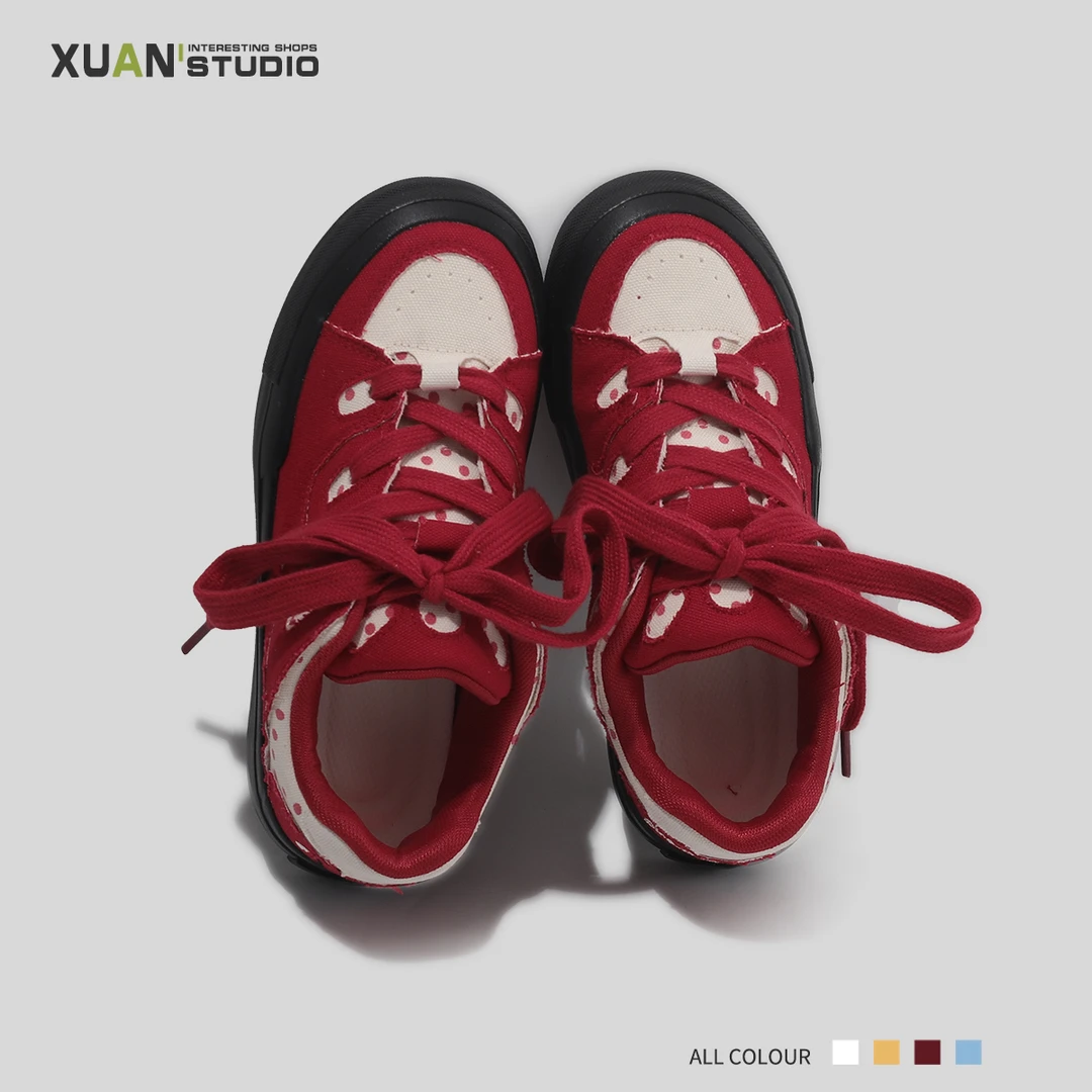 复古厚底休闲板鞋2025新款百搭chic爆款小白鞋女小众设计款运动鞋