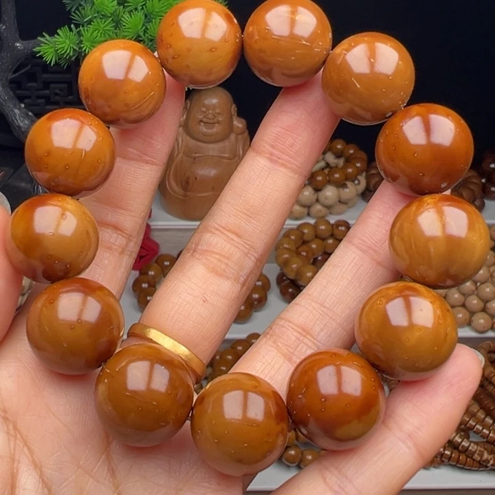 手串紫金鼠卡18半实心光珠