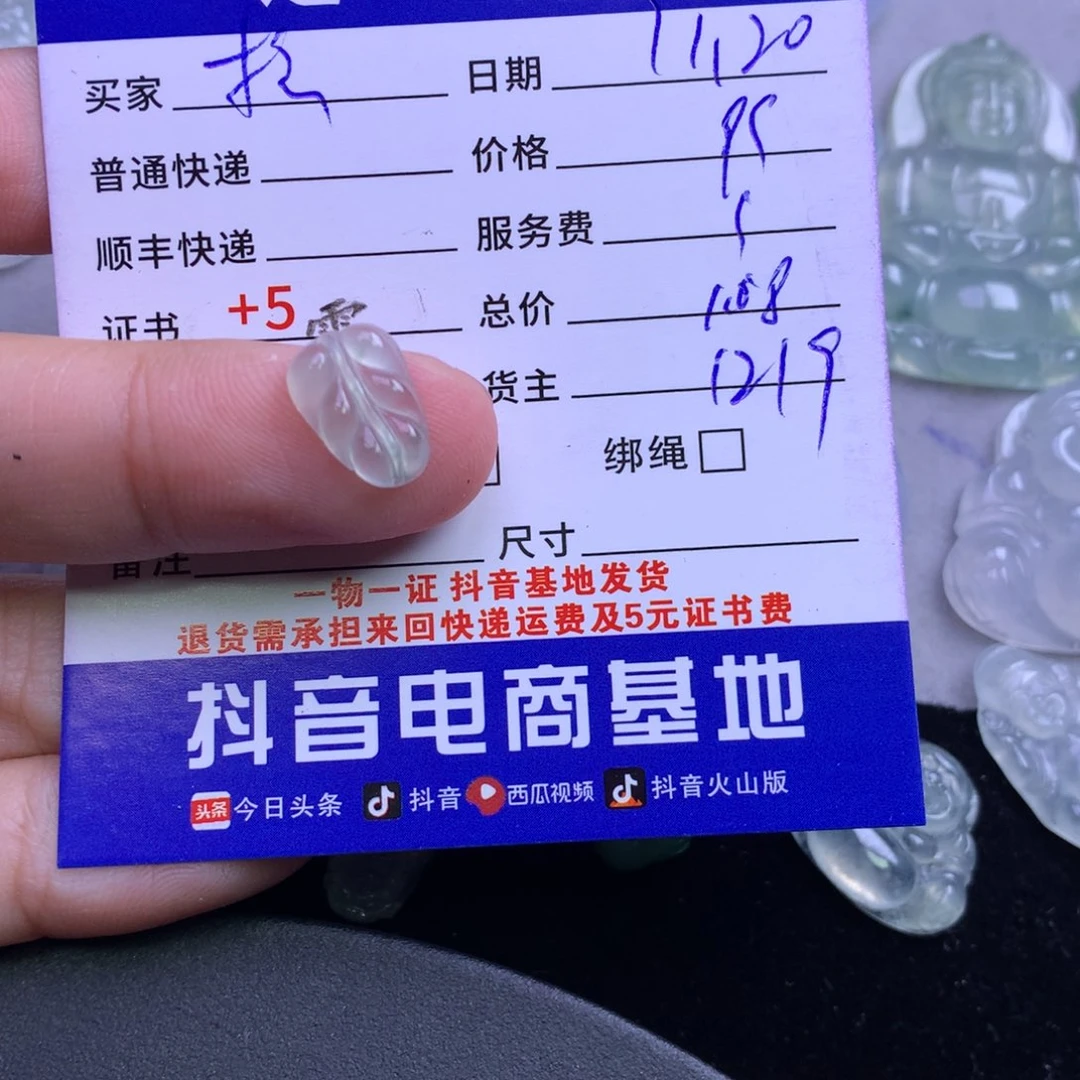 颈饰未镶嵌翡翠松**影