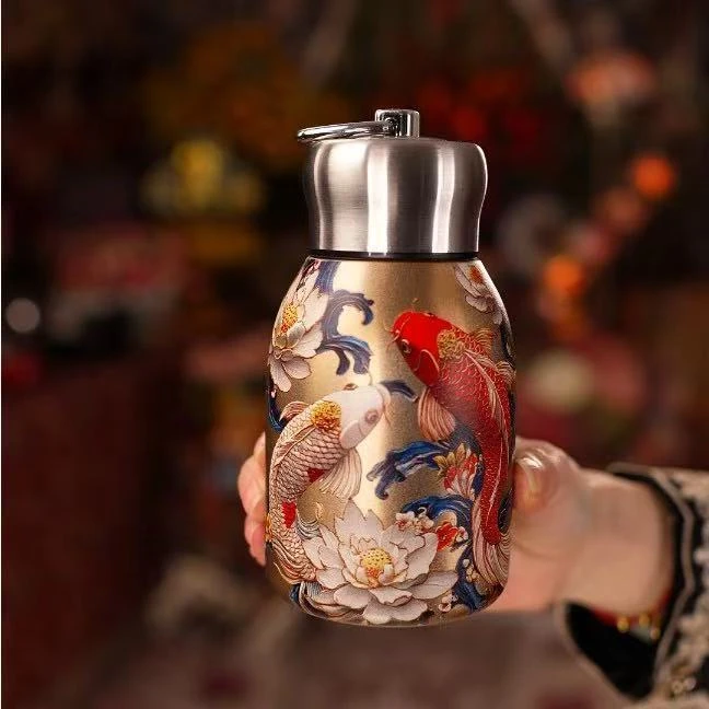 国潮迷你小胖丁保温杯304不锈钢带拉环口袋杯时尚复古便携随手杯