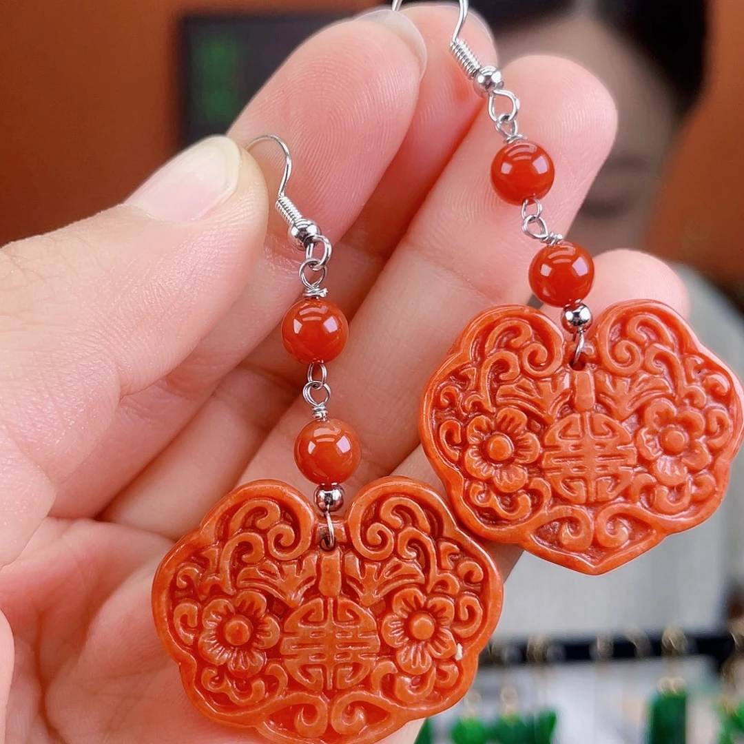 翡翠未镶嵌耳饰饰品