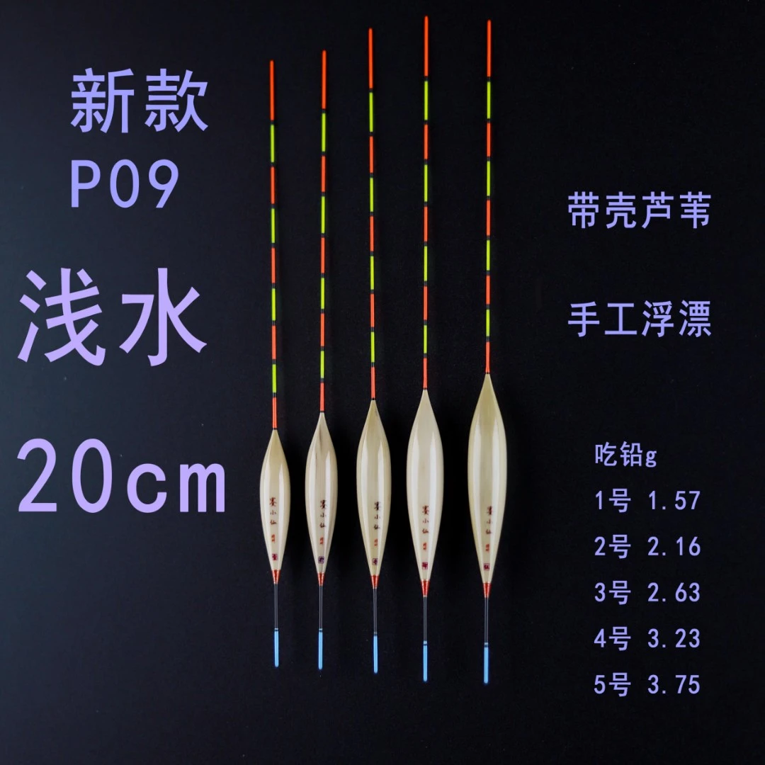 浅水飞铅小短漂黑坑滑漂手工带壳芦苇浮漂适合多种鱼情赛小仙阿卢