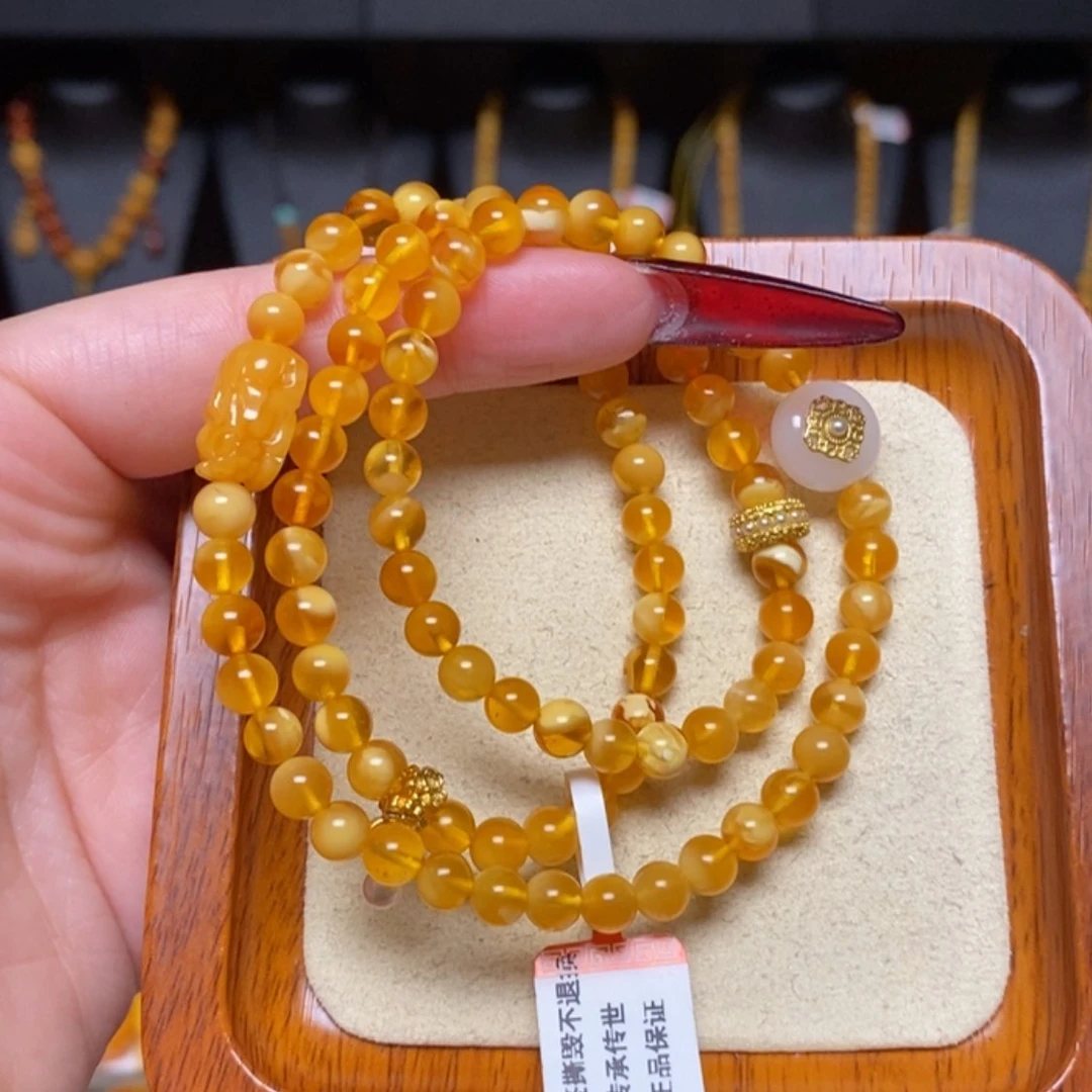 【闪购商品】未镶嵌蜜蜡手链手串