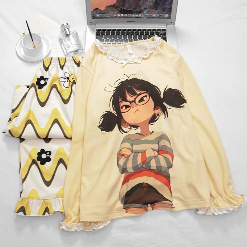 睡衣女款爆款2025新款冬季暖绒长袖长裤套头可外穿休闲家居服套装