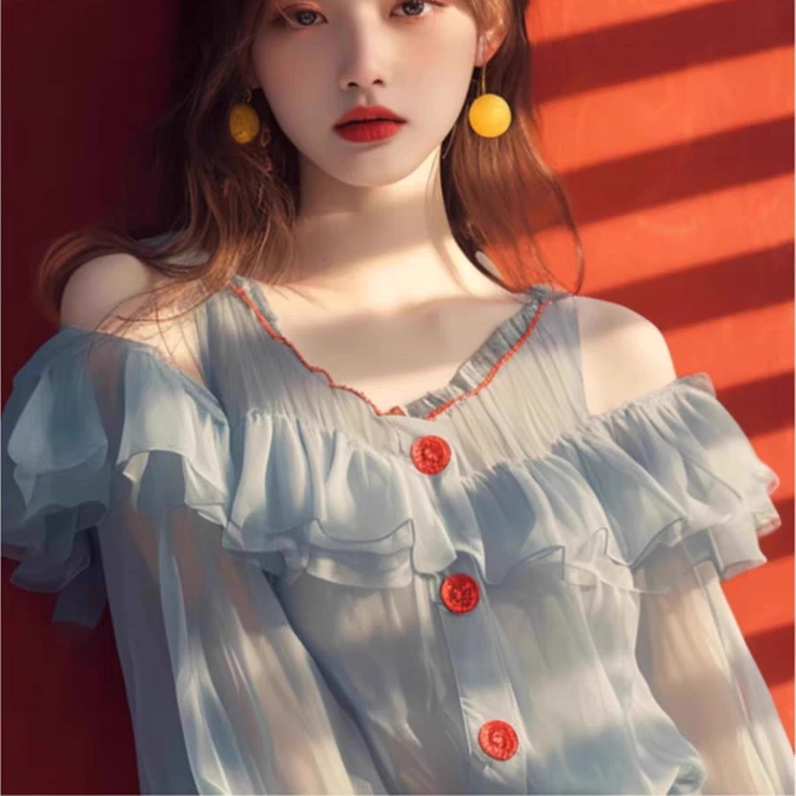 SM新款法式韩版小众独特超好看韩系减龄女生痞帅炸街风女装上衣