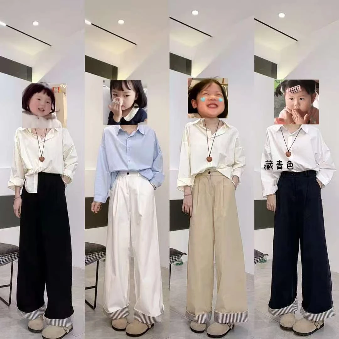 (运费险） 现货2025纯棉长裤韩版阔腿裤气质秋冬休闲直筒裤
