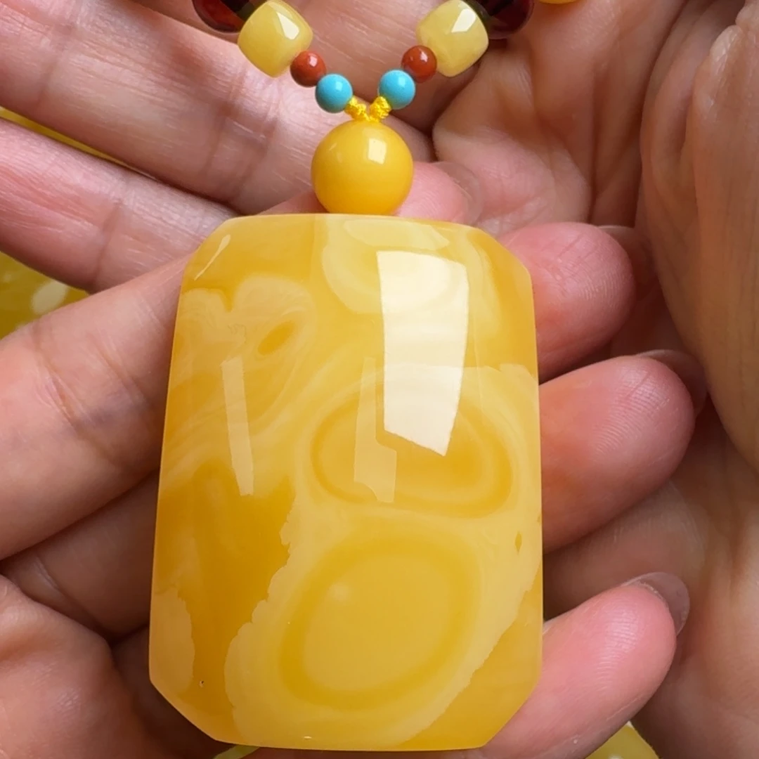 蜜蜡未镶嵌毛衣链无优化无烤色无补胶无覆膜无辐照无煮蜜