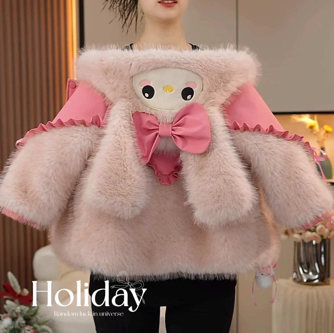 女童外套冬装2025新款中大儿童加绒加厚上衣