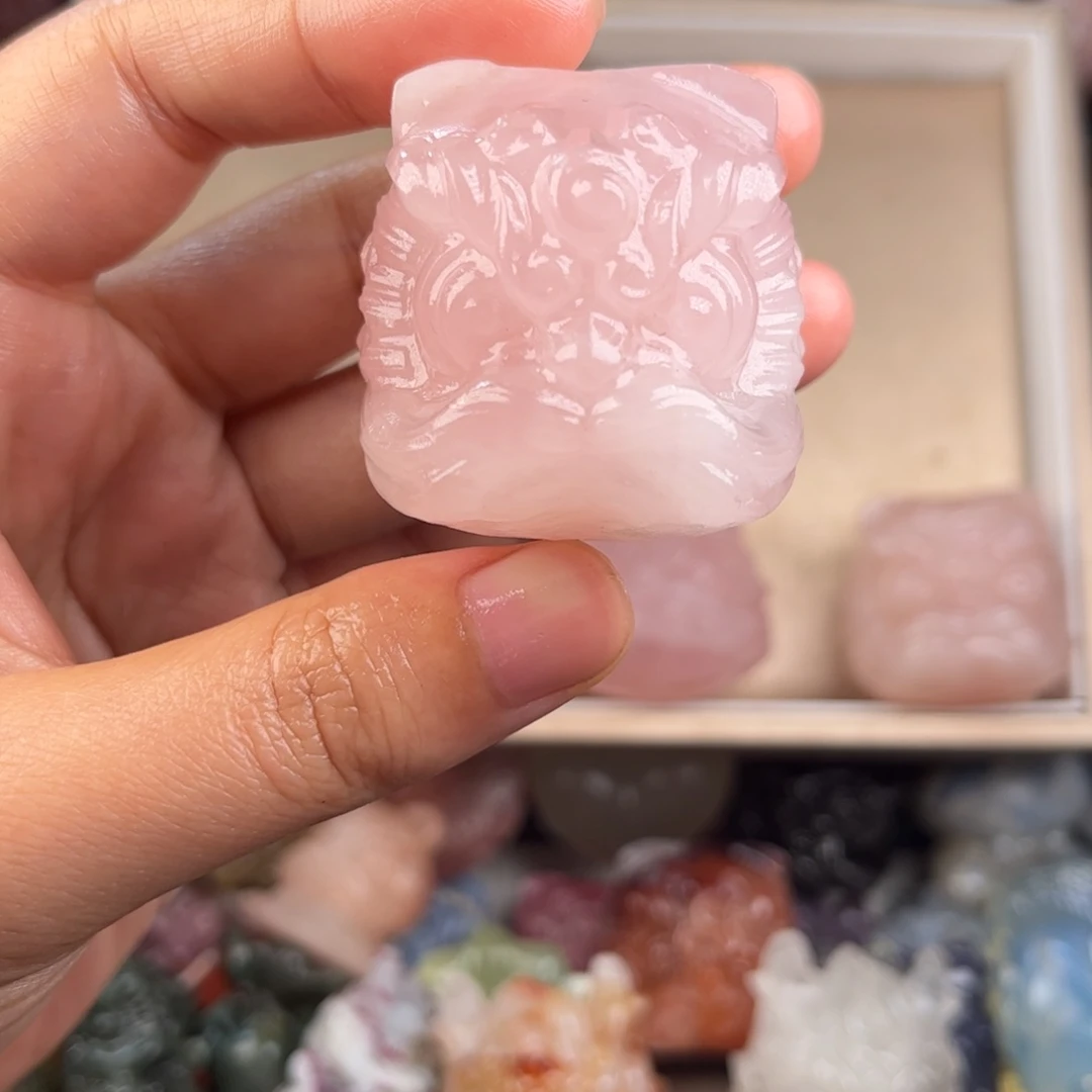 粉晶醒狮头醒狮头