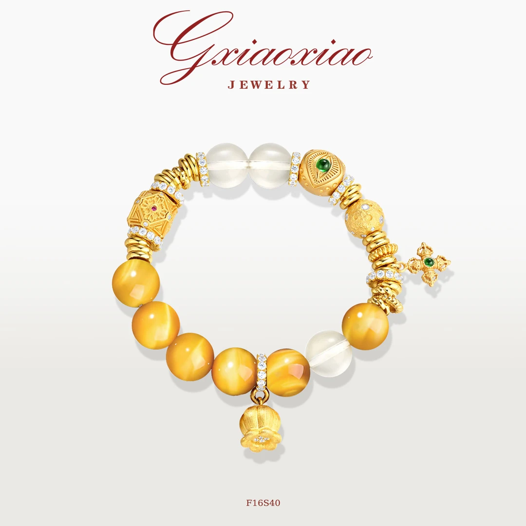 G XIAOXIAO 镀K金 【金霸盘缠】国风轻奢气质盘缠手链 F16S40