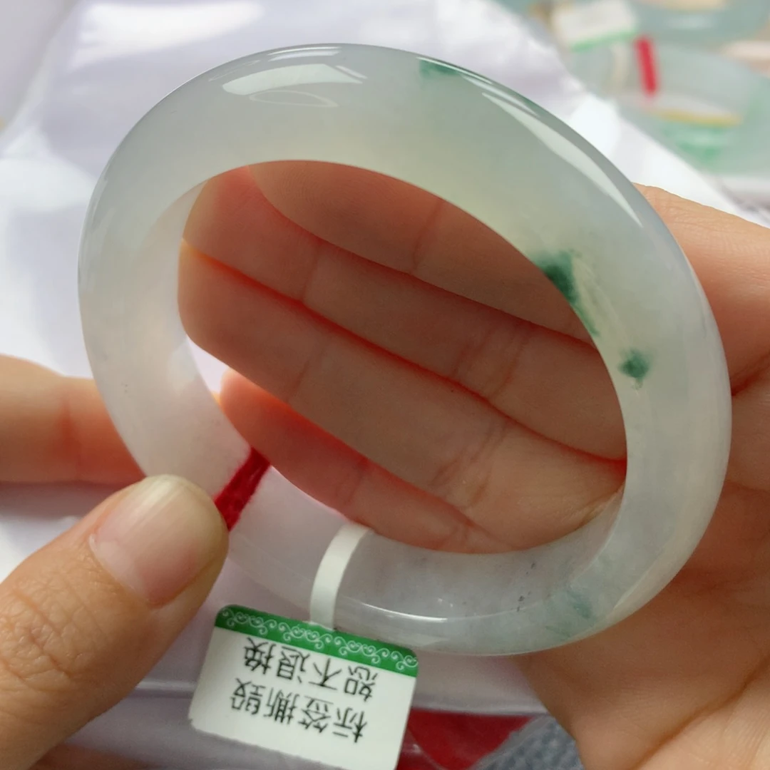 未镶嵌手镯翡翠缅甸天然翡翠A货55.5正