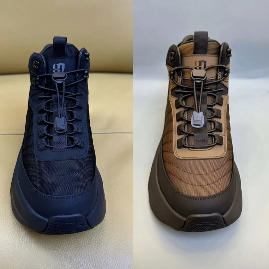 广州冬季新款科技布加绒棉鞋男防滑耐磨保暖休闲鞋