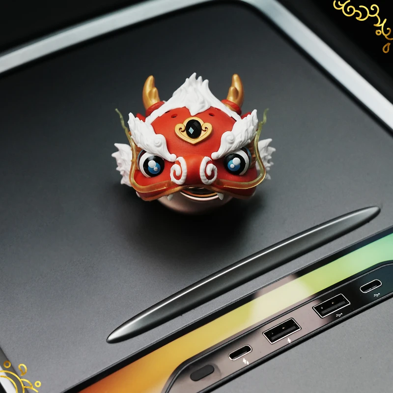 离谱IMLEAP 瑞兽集出风口香薰舞龙醒狮汽车载用香水特斯拉盲盒