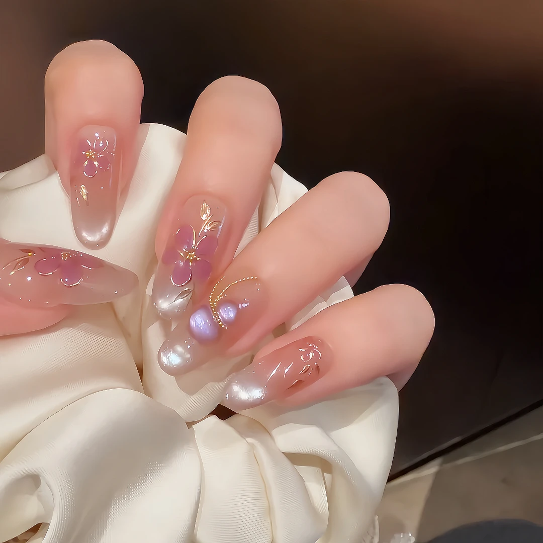 Rola Nora【紫福禄】纯手工穿戴甲 手绘珐琅工艺葫芦 秋冬新年甲
