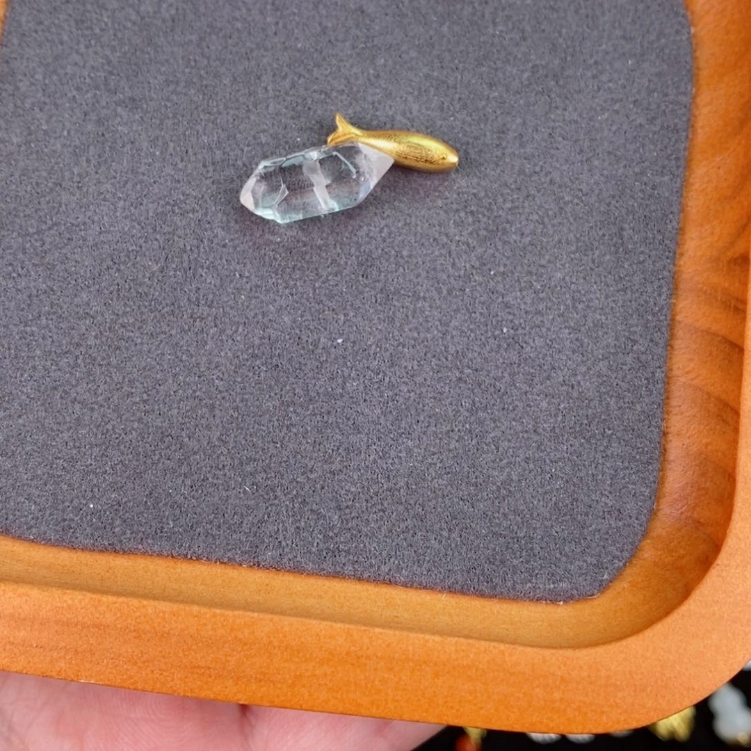 水晶珠宝半成品银S925镀金镶嵌