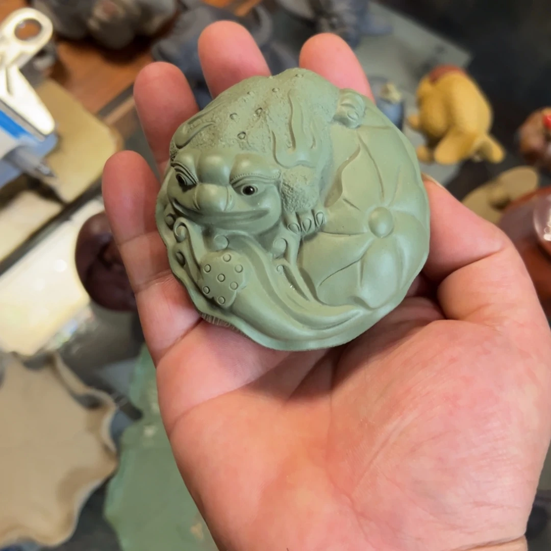 紫砂茶宠紫砂金蟾 微瑕