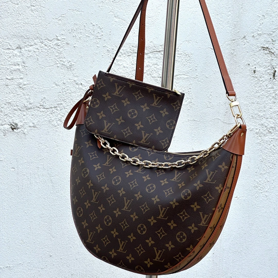 99新 LouisVuitton/路易威登 月牙Hobo大月亮包 99新