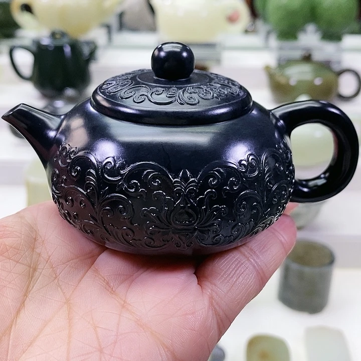 未镶嵌和田玉挂件茶壶120m l