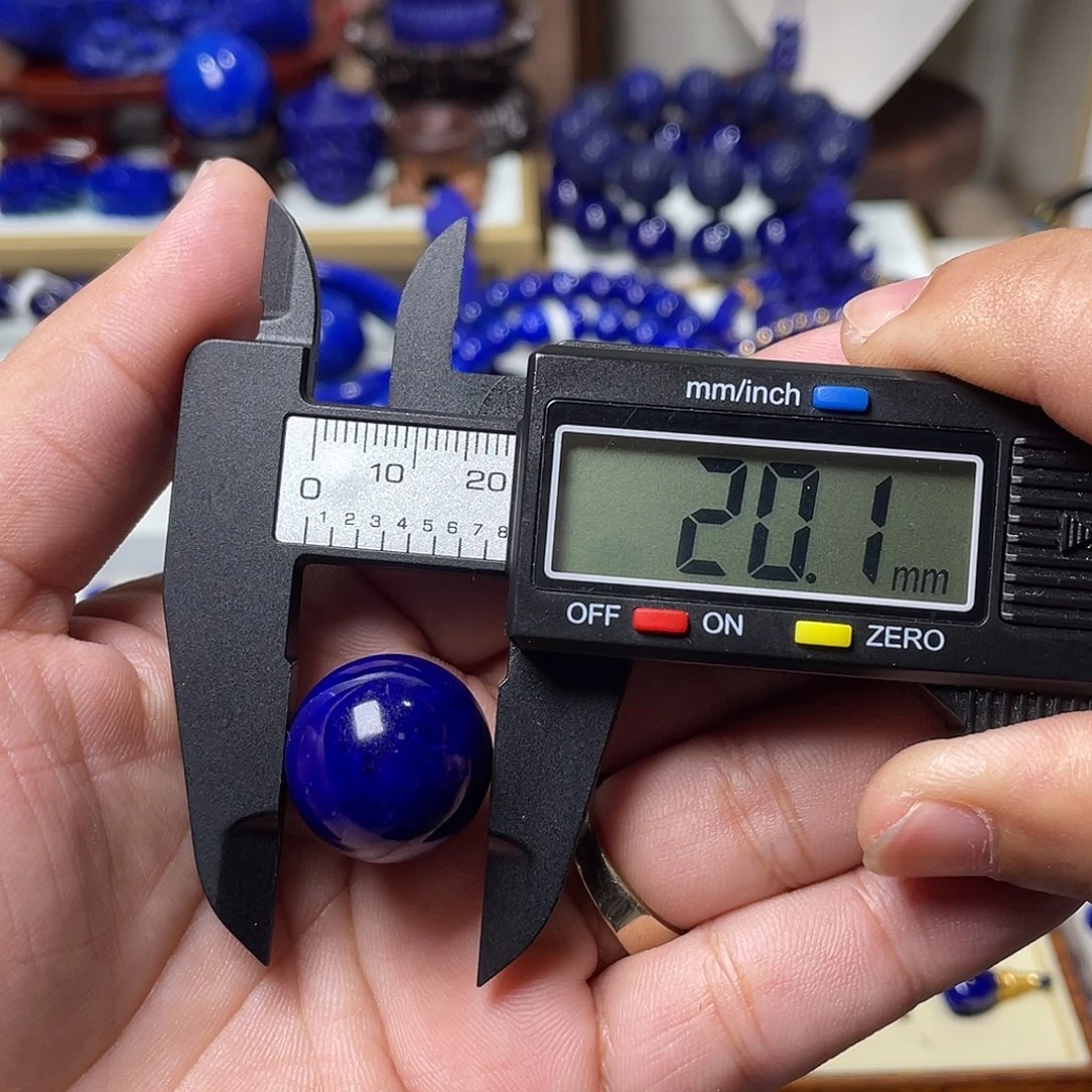 忘***忧青金石未镶嵌精品毕业级20mm单珠