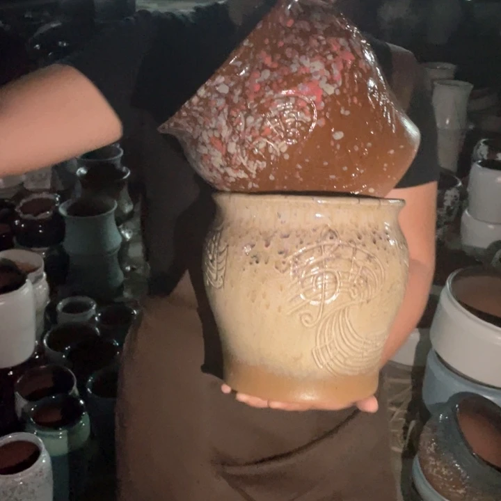紫砂花盆口20高20正品正品