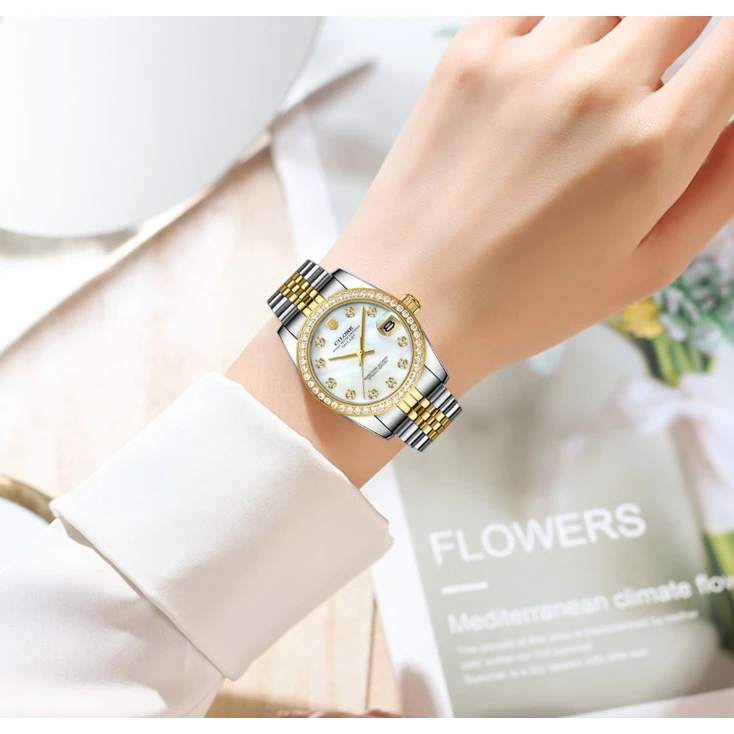 新款女士全自动机械腕表镶钻女表（玲玲）