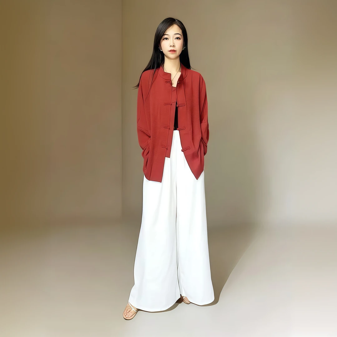 红色时尚外套复古港风立领休闲上衣拼贴/拼接春夏衬衫8055(红色)