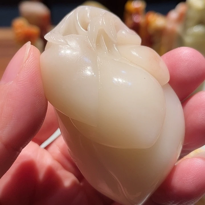 印石寿山石手把件芙蓉石