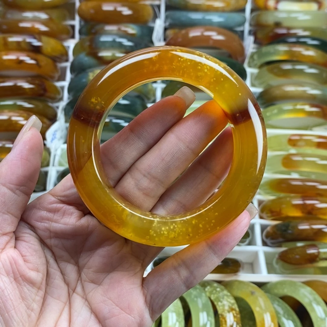 未镶嵌蛇纹石玉手镯54.5