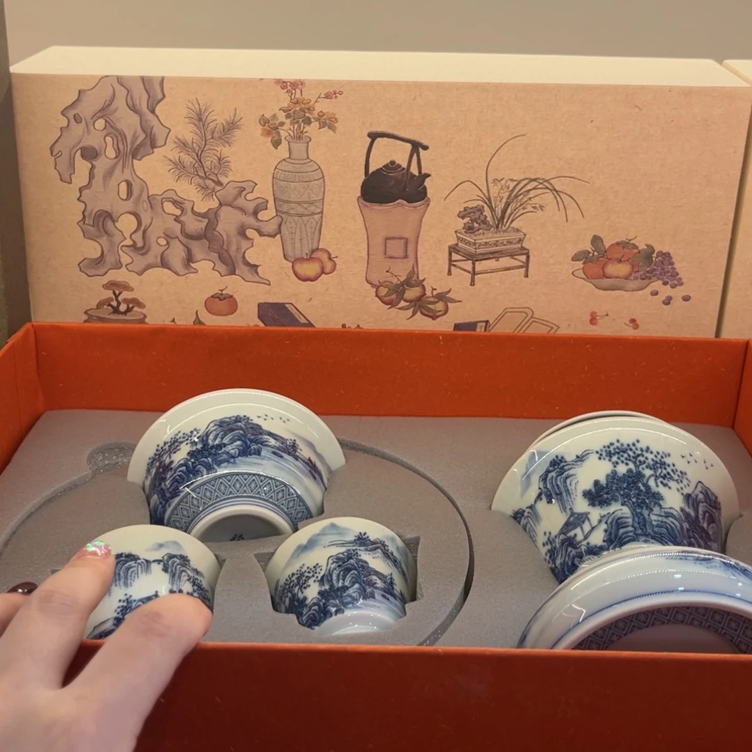 陶景德陶瓷盖碗茶具