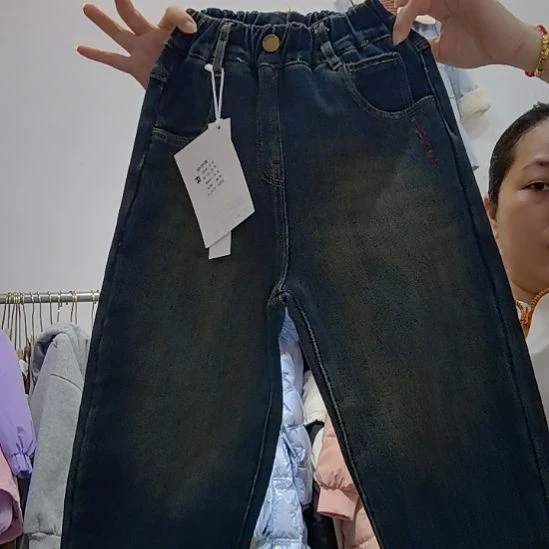 加绒牛仔裤穿120身高