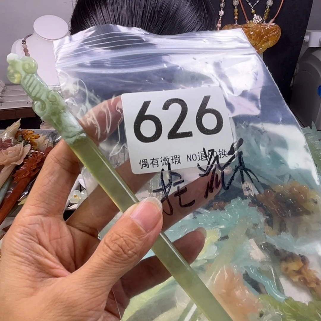 未镶嵌岫玉发饰猪***儿