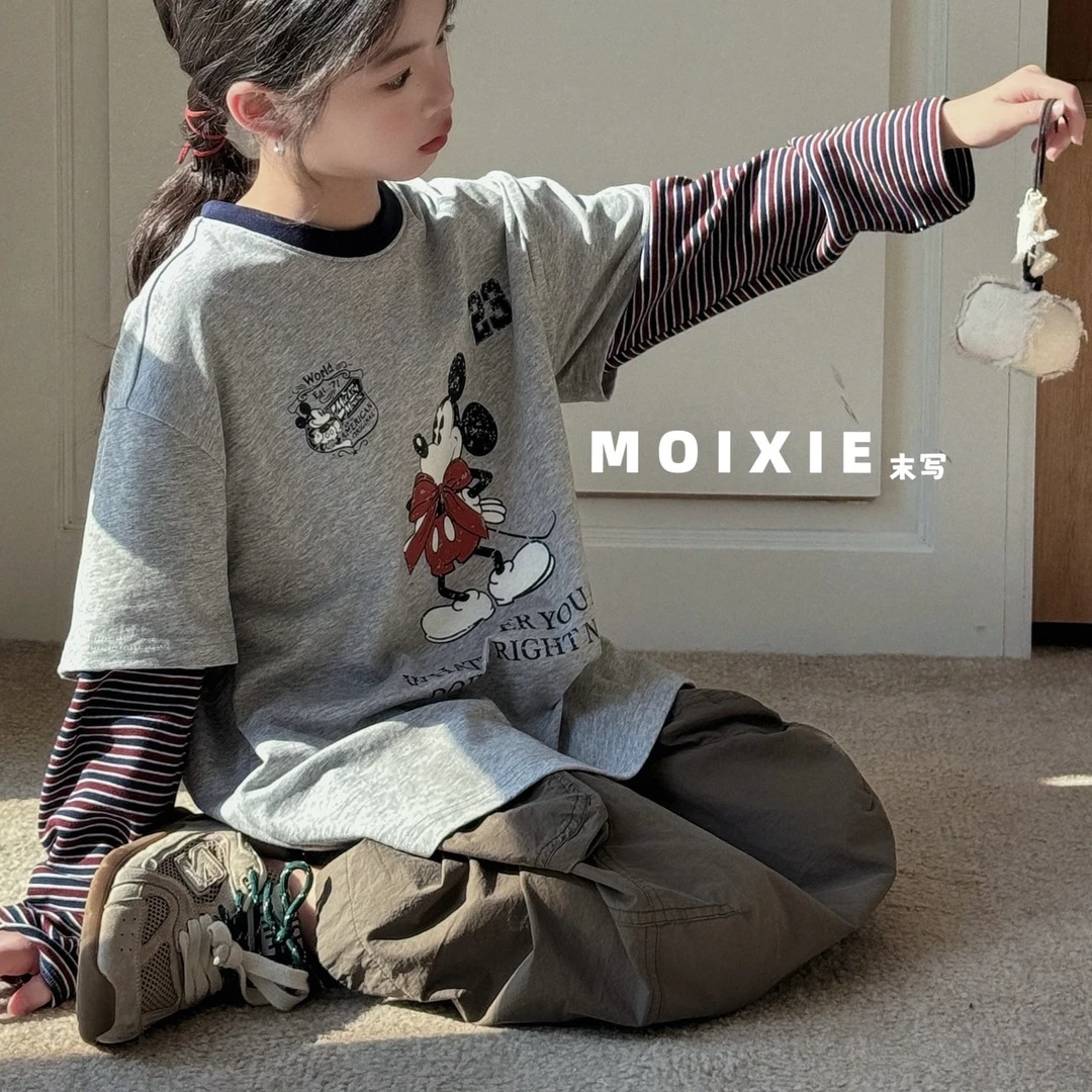 5011儿童假两件T恤