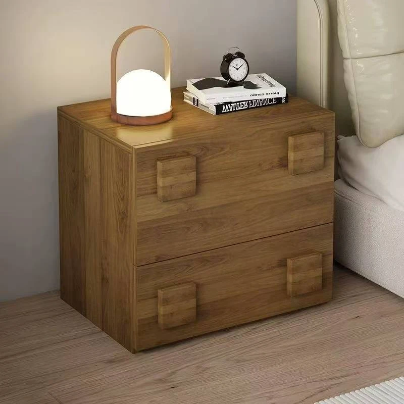 虎牌卡门柜实木床头保险柜一体网红家具客厅电视柜小型奶油床头柜