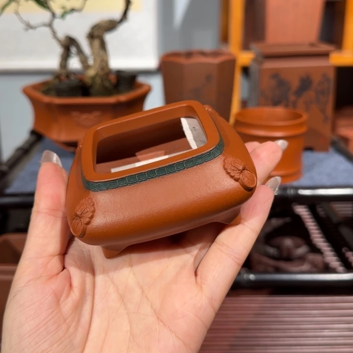 深***司紫砂花盆全手工制作