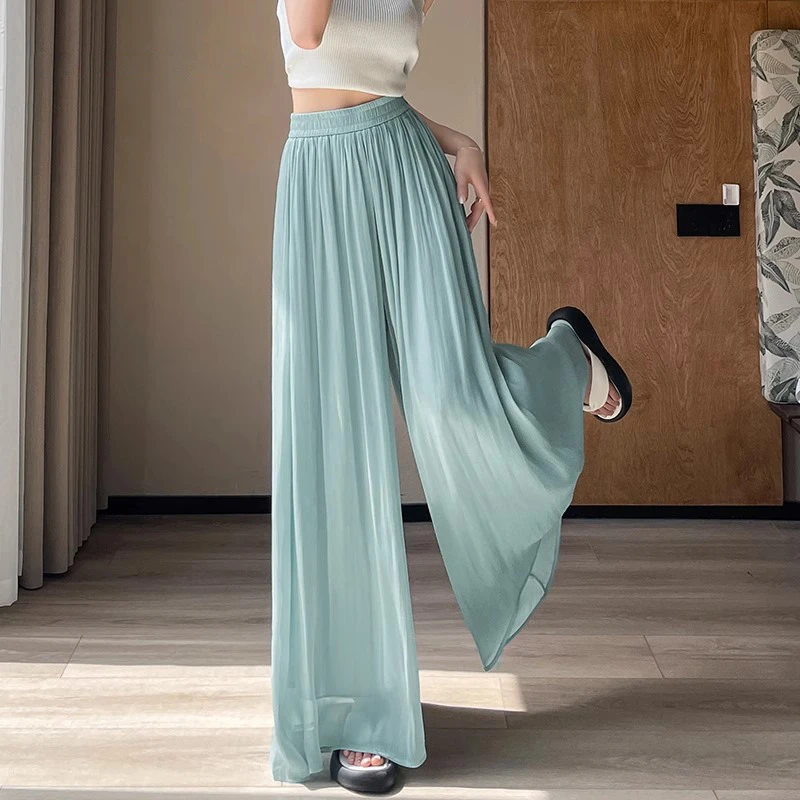 流光纱冰丝裙裤女夏季薄款高腰气质显瘦半身裙休闲垂感山本阔腿裤