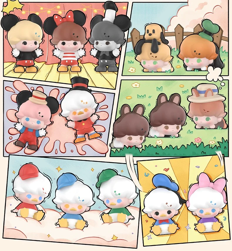 【拆袋】泡泡家DIMOO WORLD迪斯尼经典系列公仔萌粒盲盒潮玩