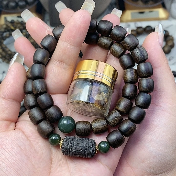 沉香碎屑沉香独**翔越南芽庄白棋楠1.0桶珠