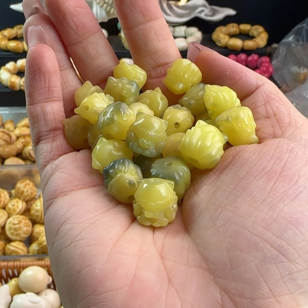 手串菩提根/象牙果微瑕牙果卡12青柠凤九30颗