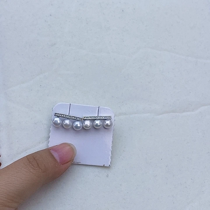 淡水珍珠未镶嵌颈饰耳钉平衡木