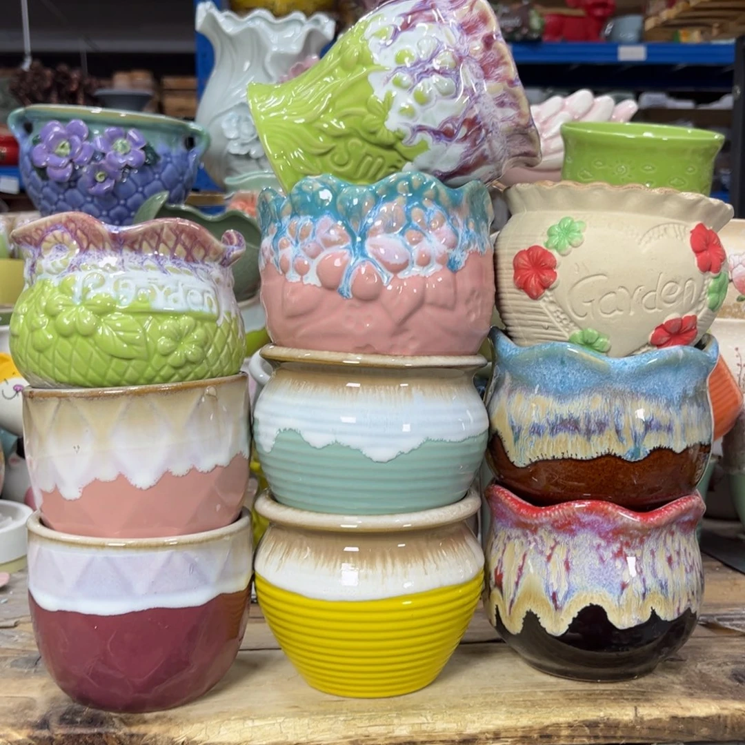 陶瓷陶瓷花盆特价上新口8-10厘米