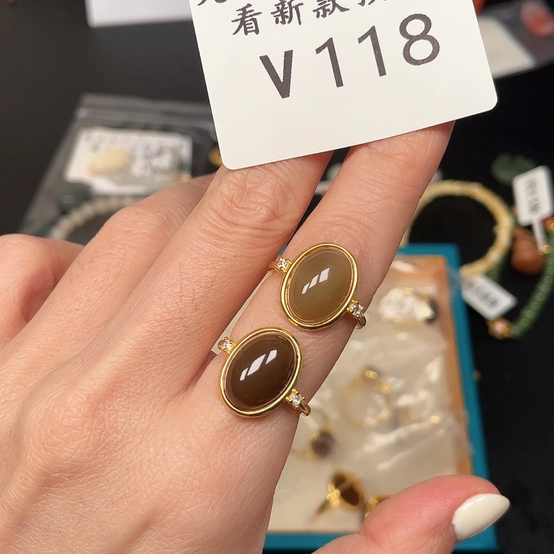 和田玉珠宝半成品未镶嵌V118多样性发一
