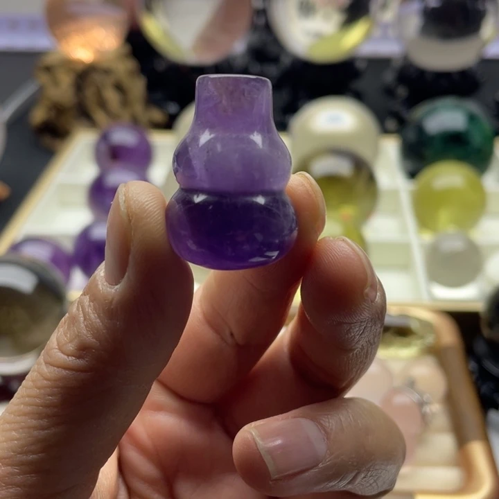 摆件未镶嵌水晶紫吊坠B106