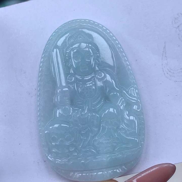 颈饰未镶嵌翡翠文殊菩萨