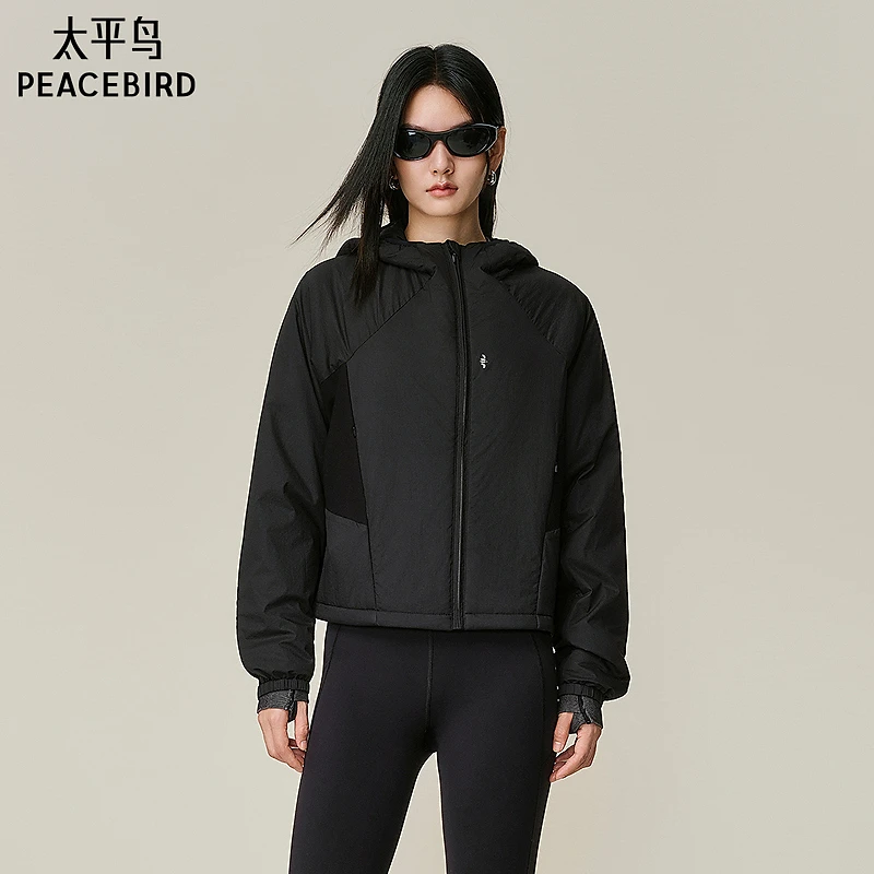 【AIRxPEACE】太平鸟女装 连帽棉衣宽松时尚休闲外套潮流 B2ABF412X