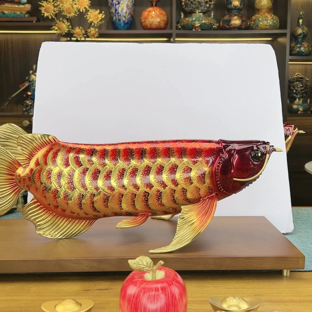 【闪购商品】林全铜大漆金龙鱼大号