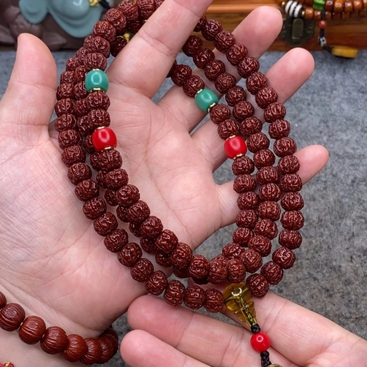 金刚菩提吊坠9+mm平细108