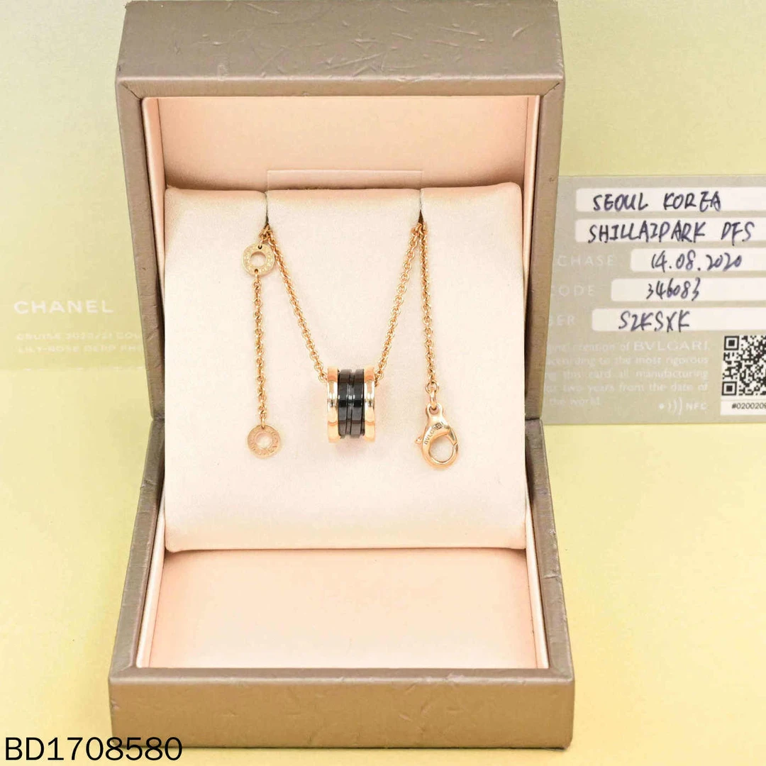 99新 BVLGARI/宝格丽 宝格丽B.ZERO1玫瑰金螺旋项链临/BD1708580